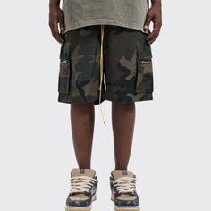 Loose Camouflage Cargo Shorts - Starphase Casual Multi-pocket Cargo Shorts For Streetwear, Urban Cargo Shorts With Pockets For Streetwear, Urban Streetwear Cargo Shorts, Casual Cargo Style Shorts For Streetwear, Casual Cargo Shorts With Side Pockets For Streetwear, Casual Khaki Shorts For Streetwear, Summer Streetwear Techwear Shorts, Casual Streetwear Shorts With Multiple Pockets, Hip Hop Streetwear Shorts With Pockets