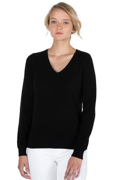 Densely knitted with the world's finest cashmere. This classic 2-ply cashmere v neck sweater is a modern wardrobe staple for every stylish woman. Super versatile minimalist design, light weight yet extremely cozy. Extra long staple fiber with tight knit ensures long lasting performance. Long sleeves, Ribbed v-neck, mini ribbed cuffs and hem. Superior softness with easy fit comfort. Scroll over towards the bottom of the product images in each color to find the exact measurements chart our famousl Womens Cashmere, Modern Wardrobe, Sweater Material, Mongolia, V Neck Sweater, Cashmere Sweaters, Long Sleeve Pullover, Vneck Sweater, Stylish Women