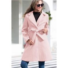 Jackets & Coats | Women A Line Peacoat Trench Coat Belted Pink | Poshmark Blue Trench Coat, Winter Knit Hats, Belted Trench Coat, Dress Coat, Red Long Sleeve, Green Coat, Professional Look, Winter Knits, Texture Design