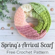 the spring's arrival scarf is free crochet pattern and it looks great