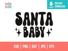 santa baby svg and dxf files