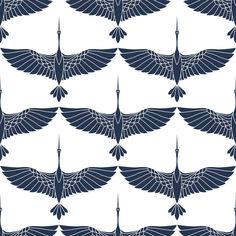 a blue and white pattern with wings on it royalty - art fotoref