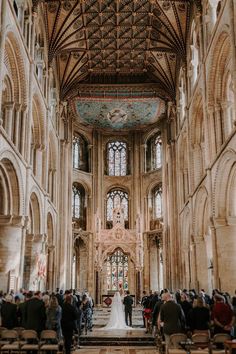 Peterborough Cathedral wedding venue with classic and traditional wedding Suzanne Neville Wedding Dress, Peterborough Cathedral, Wedding Cermony, Cathedral Wedding Dress, Glass Chapel, Stained Glass Windows Church, Suzanne Neville