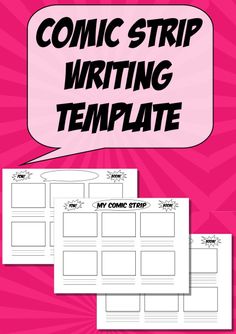 the comic strip writing template is shown