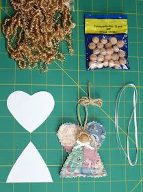 some crafting supplies are laid out on a cutting board