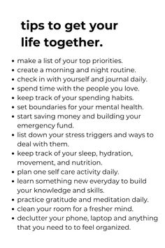 #getyourlifetogether #selfimprovementtips #lifeadvice #personalimprovement #personaldevelopment Daily Self Improvement, List To Get Your Life Together, How To Take Control Of Your Life, Get My Life Together Checklist, How To Reset Your Life, Getting Your Life Together Checklist, Realistic Self Care, Self Improvement Aesthetic, Get Your Life Together