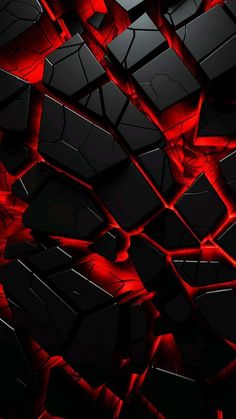 an abstract red and black background with cubes