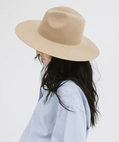 Emma Wide Brim Fedora - GIGI PIP Gigi Pip, Wide Brim Fedora, Shape Wear, Wide Brimmed, Leather Band, Fedora, Felt, Band, Hats