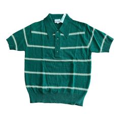 Very Mad Men, Super Cool Vintage Short Sleeve Sweater. Never Worn With Vintage Tag. B5 Green Cotton Short Sleeve Polo Sweater, Vintage Short Sleeve Tops With Ribbed Collar, Casual Green Short Sleeve Polo Sweater, Sweaters Vintage, Vintage Short, Short Sleeve Sweater, Vintage Sweater, Cool Vintage, Vintage Shorts