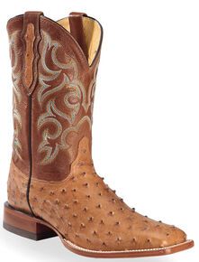 Justin Mens Cognac Waxy Full Quill Ostrich Cowboy Boots - Wide Square Toe , Cognac Mens Western Wear, Square Toe Western Boots, Cowboy Boots Square Toe, Ostrich Boots, Cowboy Up, Mens Cowboy, Mens Cowboy Boots, Low Boots, Wide Boots