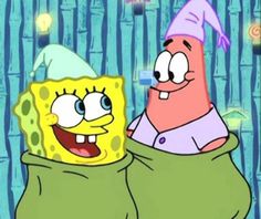 spongebob and patrick face to face with each other