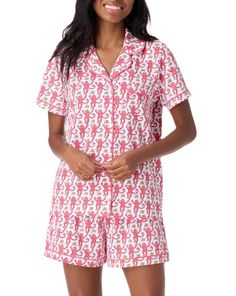 PRICES MAY VARY. Matching Pajamas Set Material: The Super Soft Pajama Set is made of Polyester blend, breathable and cozy, lightweight and skin-friendly. Short sleeve sleepwear top and pajama shorts set. Two-Piece Sleepwear Pajama Set Feature: Top: button down, collared, relax fit, loose fit baggy pjs top, short/long sleeve,cute/novelty/funny printed shirt top. Bottom: elastic waistband, high waist loose fit shorts pants pjs shorts. Pjs Sets for Women Design: Silk pajamas for women, satin pajama Roller Rabbit Monkey, Pajamas Shorts Set, Pajamas Shorts, Womens Loungewear Sets, Cute Pjs, Monkey Print, Comfortable Pajamas, Roller Rabbit, Set Outfits