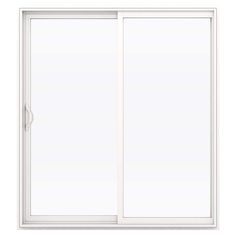 an open sliding glass door on a white background