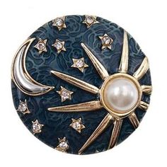 Metal Type:  Zinc Alloy Size:  1 5/8"  (approx) Rhinestones and Faux Pearl #Brooch #celestialbrooch #MoonandStarsBrooch #celestialpin #MoonStarsandSunBrooch #MoonstarsandsunPin #UnusualBrooch #giftforher #giftformom Cresent Moon Necklace, Star Brooch, Mountain Jewelry, Sun Moon Stars, Sun And Stars, Crystal Stars, Beaded Anklets, Enamel Brooch, Silver Moon