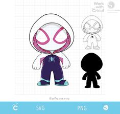 the paper doll is designed to look like spiderman