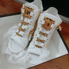 Authentic Giuseppe Zanotti Elma Sneakers. Worn Once, Like New Size 35.5 Approx Us 5.5 My Birthday Gift No Dust Bag, With Box Smoke Free, Pet Free My Birthday Gift, Zanotti Shoes, Giuseppe Zanotti Shoes, Luxury Sneakers, Shoe Show, My Birthday, Giuseppe Zanotti, Womens Shoes Sneakers, Birthday Gift