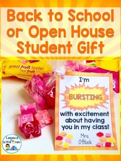 back to school or open house student gift with excitement about having you in my class