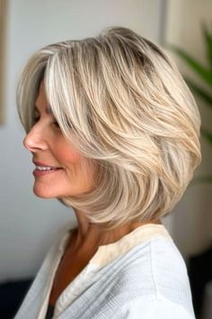 "Elegant Transformations: Gorgeous Hairstyles and Haircuts for Women Over 50. Rediscover Your Radiance! Timeless Looks for Timeless Beauty. Youthful Hairstyles, Hairstyles For Older Women, Hairstyles For Women Over 50, Medium Long Hair, Hair Advice