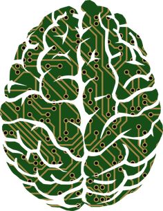 a circuit board in the shape of a brain