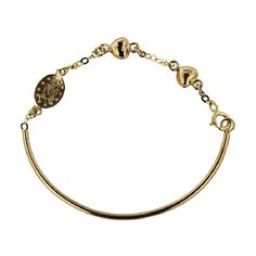 Experience the joy of choosing the perfect gift with our exquisite 18k Solid Yellow Gold Miraculous Medal and Gold Hearts Half Bangle Bracelet, tailored for newborns to toddlers up to 3 years old. This elegant piece is meticulously crafted in Italy from hypoallergenic 18k yellow gold, ensuring both luxury and comfort for sensitive skin. The bracelet features a timeless Miraculous Medal design, symbolizing faith and protection, making it an ideal keepsake for your little one's precious early year Luxury Heart Bracelet As A Gift, Yellow Gold Heart Bracelet For Wedding, Luxury Yellow Gold Rosary Bracelet Gift, Yellow Gold Bracelet With Heart Charm, Yellow Gold Bracelets With Heart Charm, Yellow Gold Round Rosary Bracelet Gift, Gold Round Bracelet With Extender As Gift, Luxury Bracelets With Extender As A Gift, Medal Design