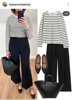 Casual Work Capsule, Edgy Work Outfits, Office Wear Outfit, Smart Casual Work Outfit Women, Office Attire Women, Summer Business Casual Outfits, Black Pants Outfit, Smart Casual Work, Work Capsule