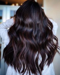 Cherry Balayage Hair, Black Cherry Balayage, Cherry Balayage, Black Cherry Hair Color, Black Cherry Hair, Cherry Hair Colors, Balayage Straight Hair, Balayage Hair Caramel, Balayage Long Hair