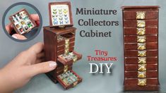 miniature collectors cabinet tiny treasures diy with instructions to make it look like they're from harry potter