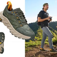 Never Worn Stylish Hiking Boots From Hoka. These Are Unisex So Keep That In Mind For Sizing Stylish Hiking Boots, Hoka Anacapa, Shoes Hoka, Space Mountain, Hiking Sneakers, Hoka One One, Innovative Fashion, Green Cream, Nubuck Leather