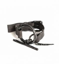 New Arrivals: Delicious Boutique Metal Bracelet, Limited Run, Toggle Bracelet, Leather Bracelets, Leather Projects, Iron Art, Leather Silver, Metal Bracelets, Grey Leather