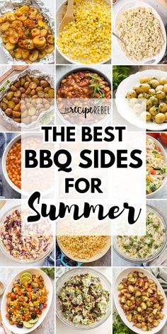 All the BBQ side dishes for summer! This roundup has got you covered with cookout food like easy summer salads and pasta salads, potato sides, grilled veggies, casserole recipes, and more. They're the BEST summer BBQ side dishes! Bbq Side Veggie Dishes, Bbq Foods Sides, Sides For Grilling Out Summer, Easy Side For Bbq, Side Summer Dishes, Best Sides For A Cookout, Sides To Take To A Bbq, Easy Camping Sides Dishes