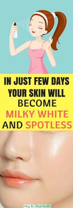 Beauty DIY Spray for Milky White And Spotless Skin - 16 Recommended Skin Care Routine Tips and DIYs for A Healthy Glow This Summer Spotless Skin, Pimple Scars, Glowing Radiant Skin, Air Kelapa, Clear Face, Facial Spray, Fresh Skin, Skin Remedies, Natural Moisturizer