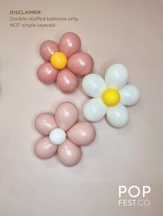 Rose Quartz | Daisy Flower Kits - Balloon Garland Kit - PopFestCo Yellow Double Stuffed Balloons, Daisy Balloon Bouquet, Daisy Balloons Diy, Flowers Balloons Decorations, Daisy Pinata, Small Balloon Decorations, Flowers With Balloons, Daisy Balloon Arch, Flower Balloon Garland