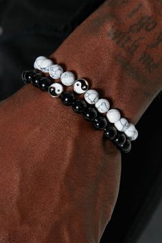 Available In Black/White. 2 Piece Set Two-Tone Detail Imported California Proposition 65 WARNING: Cancer and Reproductive Harm - www.P65Warnings.ca.gov. | Mens Yin Yang Bracelet Set in Black/White by Fashion Nova Boys Beaded Bracelets, Boy Bracelet, Yin Yang Bracelet, Boys Bracelets, Mens Bracelets, Mens Beaded Bracelets, Black White Fashion, White Fashion, 2 Piece Set