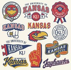 the university of kansas sticker sheet