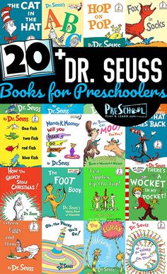 the dr seuss books for preschoolers are on display in this book cover image