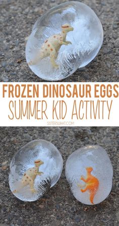 frozen dinosaur eggs are the perfect summer kid activity for toddlers to play with and learn how to make them