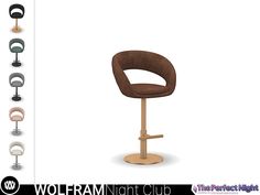 an image of a modern bar stool with different colors