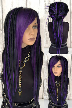 Black dread locs wig, Purple dreadlocks wig, 360 braid wig, Rasta dreadlocks wig, Alternative goth wig, Micro locs wig, Soft locs wig, Dreadlocks wig for men, Dreadlocks wig for women, Unisex dreadlocks wig, Kanekalon fiber wig, Synthetic dread wig, Twisted locs wig, Adjustable dreadlock wig, Layered dreadlocks wig, Jet black locs wig, Goth style locs wig, Comfortable dreadlock wig, Long dread locs wig, Braided dreadlocks wig, Rasta goth wig, Dreadlock cosplay wig. Black Dreads, Dread Extensions, Loose Ends, Purple Accents, Braids Wig, Unique Hairstyles, Faux Locs, Wig Cap, Summer Festival