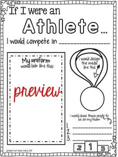 an athlete's award certificate with the words, if i were an athlete would complete in