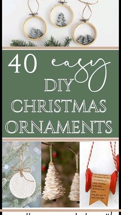 40 easy diy christmas ornaments to make