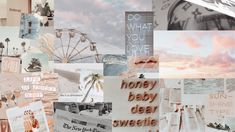 a collage of photos with the words honey baby dear sweetie written on them