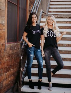 Live Halloween the way you should with our "Spooky" Graphic Tee, it's the perfect way to be more confident! Sizing: Small: 0-4 Medium: 6-8 Large: 10-12 XLarge: 12-14 XXLarge: 14-16 Measurements: 26" Long Materials: 95% COTTON 5% SPANDEX True to size, standard fit See complete model sizing Click here to learn more about Shipping and Processing Click here to read our Return Policy Edgy Letter Print T-shirt For Fall, Spooky Black T-shirt For Fall, Fitted Spooky T-shirt For Fall, Spooky Short Sleeve Tops For Fall, Edgy Halloween Tops With Relaxed Fit, Edgy Halloween Relaxed Fit Tops, Edgy Relaxed Fit Halloween Tops, Halloween Distressed Relaxed Fit Top, Distressed Relaxed Fit Top For Halloween