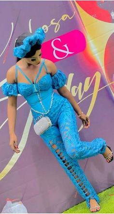 Corset Jumpsuit Ankara, Lace Jumpsuit Outfit, Braids Kids Hairstyles, Jennie Blue, Kampala Gown Styles For Ladies, Viral Outfits, Fashion Ankara Styles, How To Wear A Jumpsuit, African Jumpsuit