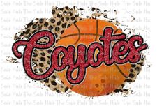 leopard print with the word gophers on it and an orange basketball in the middle