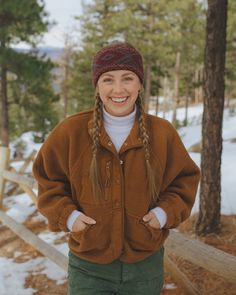 Rocky Mountain Fleece - Rust – Court's General Store Hiking Outfit Winter Mountain, Cropped Turtleneck, Hiking Outfit Winter, Hipster Outfits, Go Hiking, Vibe Clothes, Hiking Outfit, Rocky Mountain, Funnel Neck