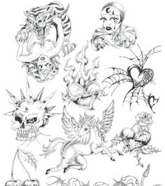 some tattoo designs that i have done for my friend's body and head tattoos