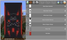 an image of a computer screen showing the settings for different types of items in minecraft