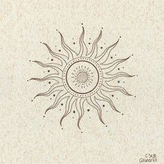 a drawing of a sun on a white background