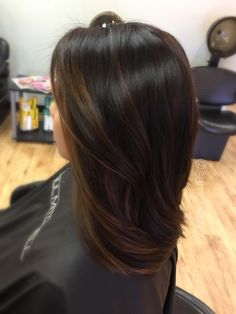 Black // dark brown // to light brown balayage ombre for ethnic hair types Best Highlights For Black Hair Short, Balayage For Dark Brown Hair Straight Medium, Highlits For Black Hair, Short Hair Lowlights, Black Hair Lowlights, Lowlights For Black Hair, Black Hair With Lowlights, Ethnic Hair, Balayage Hair Dark