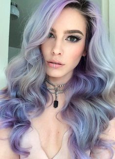 Iced blue, lilac and silver tones. #pastel perfection. #hair Trendy We Fryzurach, Perfect Waves, Opal Hair, Galaxy Hair, Hair Color Crazy, Hair Color Pastel, Lavender Hair, Trendy Hair Color, Pastel Hair